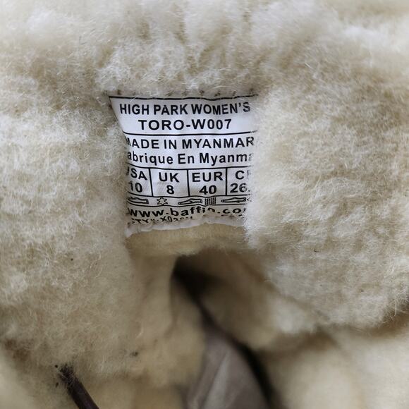 NWT Baffin High Park Insulated Brown Boot Size 10 - Picture 9 of 9